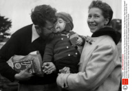 Yachtsman Edward Allcard Leaves For Four Year Trip Around The World In The 'sea Wanderer' Seen Saying Farewell To His Wife And Daughter Andrea At Plymouth