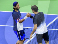PEOPLE - US Open: Mirka und Promis am Match Roger Federer gegen Feliciano Lopez  