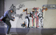 NEWS - London: Zwei neue Graffiti des Street-Art-Künstlers Banksy entdeckt