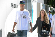 PEOPLE - Jeremy Meeks und Chloe Green bummeln am Robertson