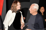 PEOPLE - Promis  bei der Giorgio Armani Modenschau in Mailand