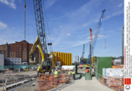 US EMBASSY London construction site, London, United Kingdom. Architect: Kieran Timberlake, 2014.