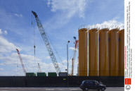 US EMBASSY London construction site, London, United Kingdom. Architect: Kieran Timberlake, 2014.