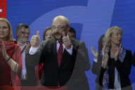 NEWS - Deutschland Wahlen: Martin Schulz äussert sich nach der Wahl im Hauptquartier der SPD