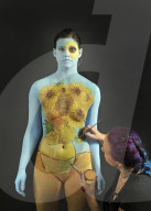 FEATURE - Bodypainting: Weltberühmte Kunstwerke "wandeln" durch London