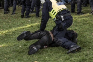 Rechtsextreme Schwedischen Widerstandsbewegung demonstriert