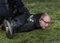 Rechtsextreme Schwedischen Widerstandsbewegung demonstriert