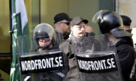 Rechtsextreme Schwedischen Widerstandsbewegung demonstriert