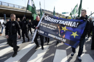 Rechtsextreme Schwedischen Widerstandsbewegung demonstriert