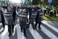 Rechtsextreme Schwedischen Widerstandsbewegung demonstriert