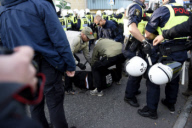 Rechtsextreme Schwedischen Widerstandsbewegung demonstriert