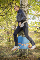 PEOPLE - Stockholm: Victoria und Daniel bei den 'Outdoor Associations' im Wald  