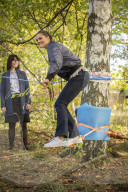 PEOPLE - Stockholm: Victoria und Daniel bei den 'Outdoor Associations' im Wald  
