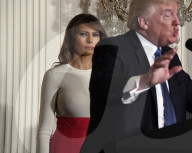 PEOPLE - Melania Trump lässt bei Empfang den Busen blitzen