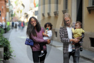 PEOPLE - Zoe Soldana mit ihrer Familie unterwegs in Milano