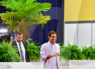 EXKLUSIV - Swiss Indoos Basel: Roger Federer mit Bodyguard 