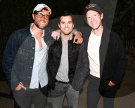 PEOPLE - Robbie Williams spielt 'Tennis' gegen Novak Djokovic an der Lacoste Party in LA