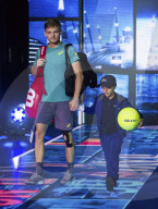 PEOPLE - Tennis ATP Finals: Rafael Nadal gibt nach dem Match gegen David Goffin auf