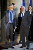 NEWS - Paris: Bill Gates und Michael Bloomberg zu Besuch im Elysee Palast