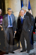 NEWS - Paris: Bill Gates und Michael Bloomberg zu Besuch im Elysee Palast
