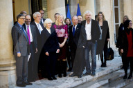 NEWS - Paris: Bill Gates und Michael Bloomberg zu Besuch im Elysee Palast