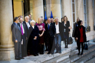 NEWS - Paris: Bill Gates und Michael Bloomberg zu Besuch im Elysee Palast