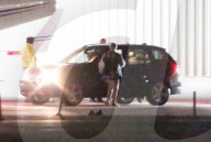 EXKLUSIV - Justin Bieber und Selena Gomez landen mit dem Privatjet in LA