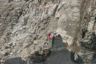 Felssturz Matterhorn 03: Bergführer versuchen die Hörnligrat-Route zu sanieren