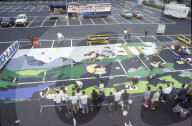Strassenbild im Einkaufszentrum Volkiland, 1986