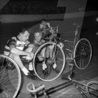 Küblers Abschied am Zürcher Sechstagerennen 1957