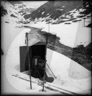 Meteorologe bei der Datenaufnahme, Salanfé 1950