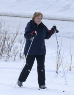 EXKLUSIV - Angela Merkel und Joachim Sauer beim Langlauf in St. Moritz 