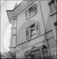 Erdbeben im Wallis, beschädigtes Haus in Sierre, 1946