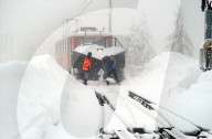 Rigi-Bahn im Schnee, 2005