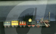 Modelleisenbahn, Dampfzug "Rocket", Bauj. 1908, Spur-01