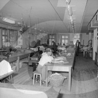 Wäscherei in der Strafanstalt Witzwil, 1955