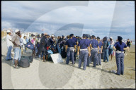 Polizeikontrolle am Strand von Rimini 1999