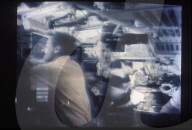 Claude Nicollier an Bord der Atlantis, TV-Aufnahme 1992