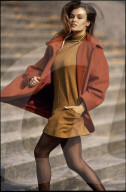 Miss Schweiz Karina Berger zeigt Herbst- Wintermode 1989