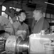 Tibeter Arbeiter in Pfannenfabrik, Rikon 1967