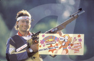 Daniel Nipkow mit Bingo-Karte, 1988