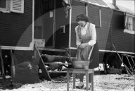 Wäsche im Winterlager 1942
