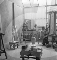 Charles Bänninger im Atelier