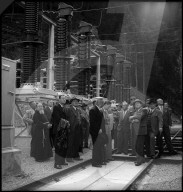 Zürcher Stadtregierung besucht das Juliawerk Tiefencastel 1949
