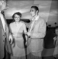 Ferdi Kübler bei der Rückkehr von der WM 1950
