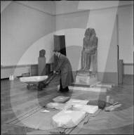 Skulptur Ramses II in der Kunsthalle Basel 1953