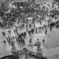 Demonstrant; Demonstrantin; Schlusskundgebung; Ostermarsch 1966