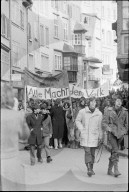 Protest der "Bunkerjugend" in Zürich an der Fasnacht 1971