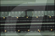 Gotthardtunnel bei Göschenen 1980, Monitor des Verkehrsrechners