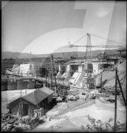 Grossbaustelle Kraftwerk Verbois 1942